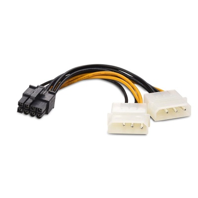 Переходник 2 molex на 6+2pin Переходник 2 molex на 6+2pin